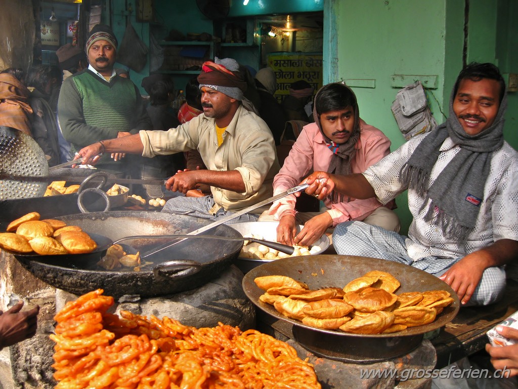 India, Varanasi, Food Stand