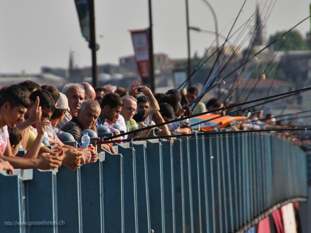 Turkey, Istanbul, Fishermen